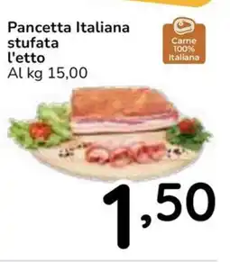 Famila Superstore Pancetta Italiana stufata l'etto offerta