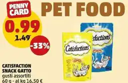 PENNY Catisfaction snack gatto gusti assortiti offerta