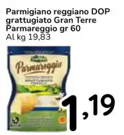 Famila Superstore Parmigiano reggiano DOP grattugiato Gran Terre Parmareggio offerta