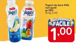 Famila Superstore Yogurt da bere Milk vari gusti offerta