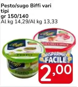 Famila Superstore Pesto/sugo Biffi vari tipi offerta