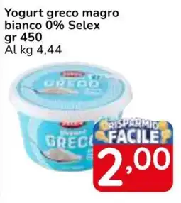 Famila Superstore Yogurt greco magro bianco 0% Selex offerta