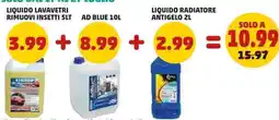 PENNY Liquido lavavetri rimuovi insetti + ad blue+ liquido radiatore antigelo offerta