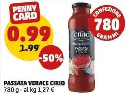 PENNY Passata verace CIRIO offerta