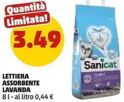 PENNY Lettiera assorbente lavanda Sanicat offerta