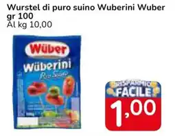 Famila Superstore Wurstel di puro suino Wuberini Wuber offerta