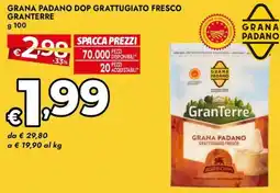 Bennet Grana padano dop grattugiato fresco GRANTERRE offerta