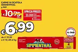 Bennet Carne in scatola SIMMENTHAL offerta