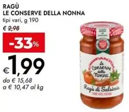 Bennet Ragù LE CONSERVE DELLA NONNA offerta