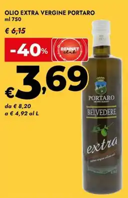 Bennet Olio extra vergine PORTARO offerta