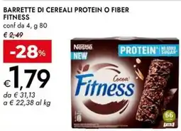 Bennet Barrette di cereali protein o fiber FITNESS offerta