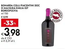 Bennet Bonarda colli piacentini doc o malvasia emilia igt BORGOFULVIA offerta