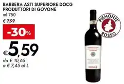 Bennet Barbera asti superiore docg PRODUTTORI DI GOVONE offerta