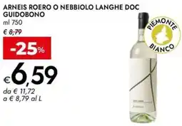 Bennet Arneis roero o nebbiolo langhe DOC GUIDOBONO offerta