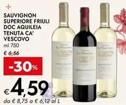 Bennet Sauvignon superiore friuli doc aquileia tenutaDOC AQUILEIA CA' VESCOVO offerta