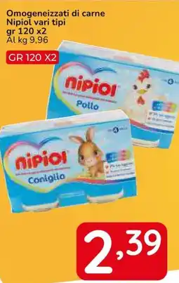 Famila Superstore Omogeneizzati di carne Nipiol vari tipi offerta