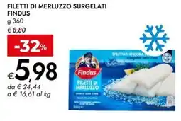 Bennet Filetti di merluzzo surgelati FINDUS offerta
