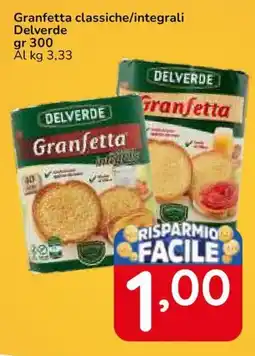 Famila Superstore Granfetta classiche/integrali Delverde offerta