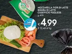 Bennet Mozzarella fior di latte bomba di latte caseificio pugliese offerta