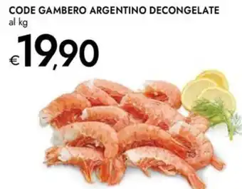 Bennet Code gambero argentino decongelate offerta
