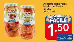 Famila Superstore Acetelli giardiniera/ insalatina Saclà offerta
