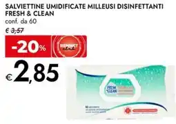 Bennet Salviettine umidificate milleusi disinfettanti FRESH & CLEAN offerta