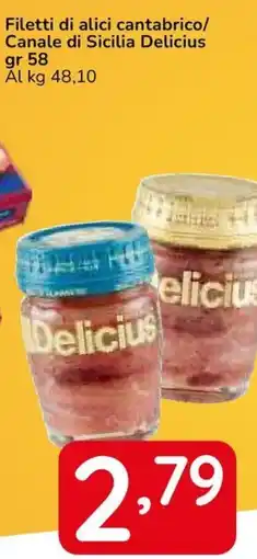 Famila Superstore Filetti di alici cantabrico/ Canale di Sicilia Delicius offerta