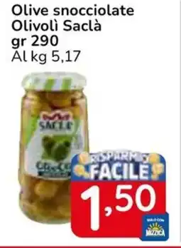 Famila Superstore Olive snocciolate Olivoli Saclà offerta