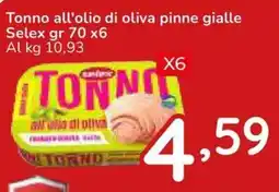 Famila Superstore Tonno all'olio di oliva pinne gialle Selex offerta