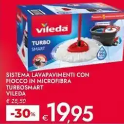 Bennet Sistema lavapavimenti con fiocco in microfibra turbosmart VILEDA offerta