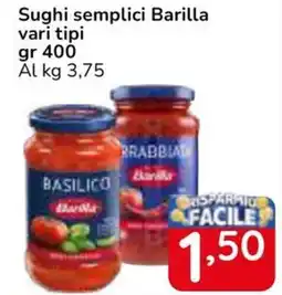 Famila Superstore Sughi semplici Barilla vari tipi offerta