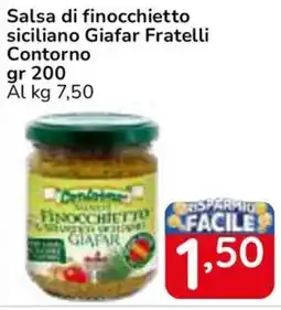 Famila Superstore Salsa di finocchietto siciliano Giafar Fratelli Contorno offerta