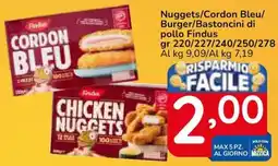 Famila Superstore Nuggets/Cordon Bleu/ Burger/Bastoncini di pollo Findus offerta