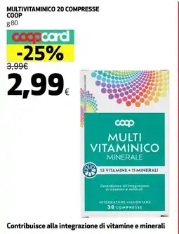 Coop Multivitaminico 20 compresse COOP offerta