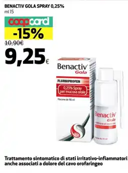 Coop Benactiv gola spray 0,25% offerta