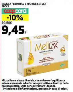 Coop MELILAX PEDIATRICO 6 MICROCLISMI 5GR ABOCA offerta