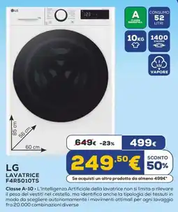 Euronics LG LAVATRICE F4R5010TS offerta
