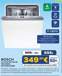 Euronics BOSCH LAVASTOVIGLIE INCASSO SMV4ECX28E offerta