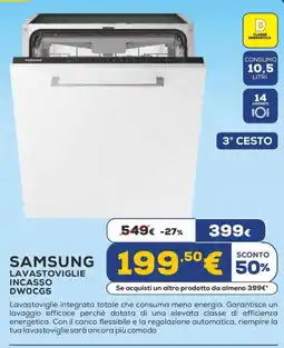 Euronics SAMSUNG LAVASTOVIGLIE INCASSO DWOCG5 offerta