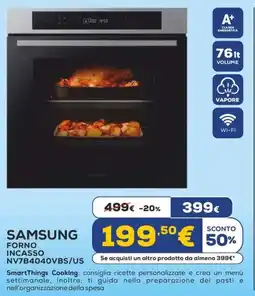 Euronics SAMSUNG FORNO INCASSO NV7B4040VBS/US offerta