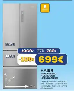 Euronics HAIER FRIGORIFERO MULTIDOOR HFR3718ENMM offerta