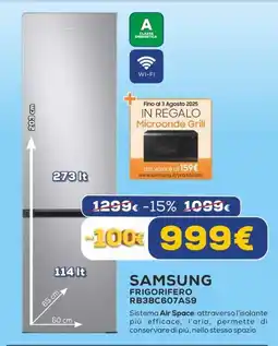 Euronics SAMSUNG FRIGORIFERO RB38C607AS9 offerta