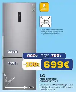 Euronics LG FRIGORIFERO GBB567PZCMB offerta