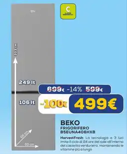 Euronics BEKO FRIGORIFERO B5EUNA406HXB offerta