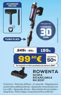 Euronics ROWENTA SCOPA RICARICABILE RH 2037 offerta