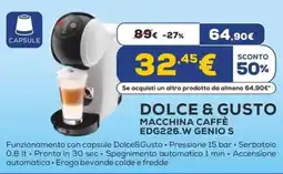 Euronics DOLCE & GUSTO MACCHINA CAFFÈ EDG226.W GENIO S offerta