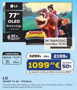 Euronics LG SMART TV 4K - 77C44LA offerta