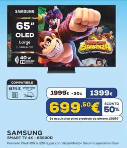 Euronics SAMSUNG SMART TV 4K - 65S90D offerta