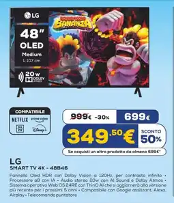 Euronics LG SMART TV 4K - 48B46 offerta