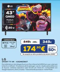 Euronics LG SMART TV 4K-43QNED80T offerta